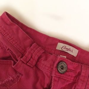 Pink Distressed Shorts